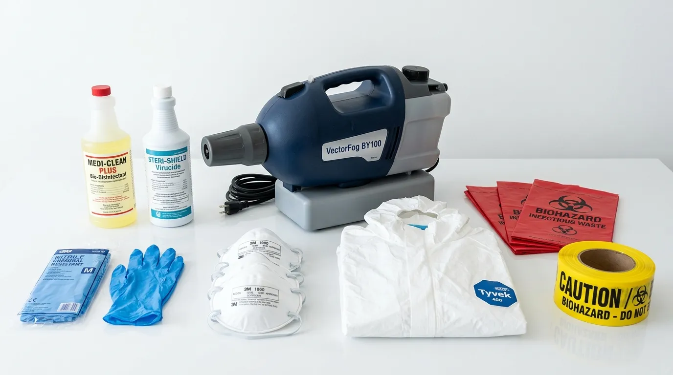 Professional biohazard remediation crew working in Nelsonville