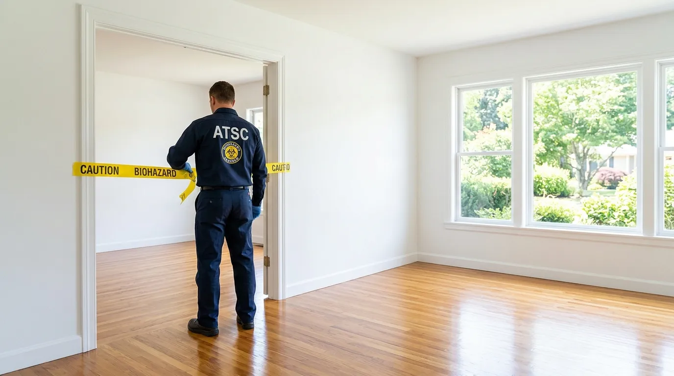 Certified biohazard cleanup crew performing Decomposition Cleanup in Nelsonville